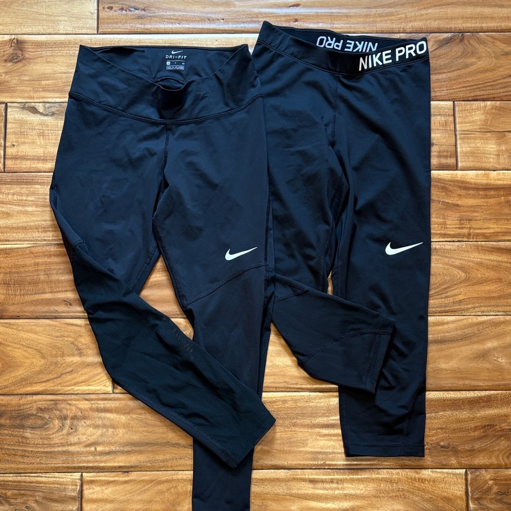 Nike Black Leggings- small